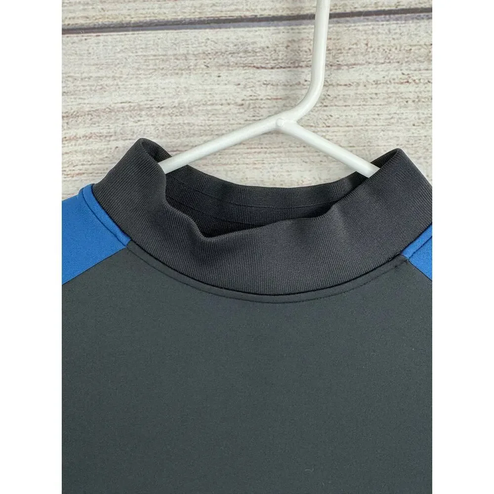 Nike Court Knit Tennis Dress Womens Small Black‎ Blue Scuba Pleated